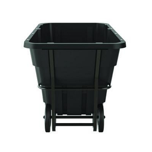 Suncast Commercial 1.5 cu yd Heavy Duty Tilt Truck, Forkliftable Frame, 2,200 lb Capacity, Black (RMTTHD150D)