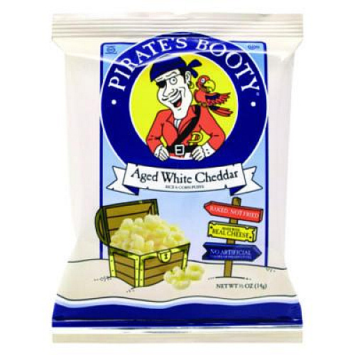 Pirate's Booty Puffs, Aged White Cheddar, 0.5 oz Bag, 36/Box (22000092)