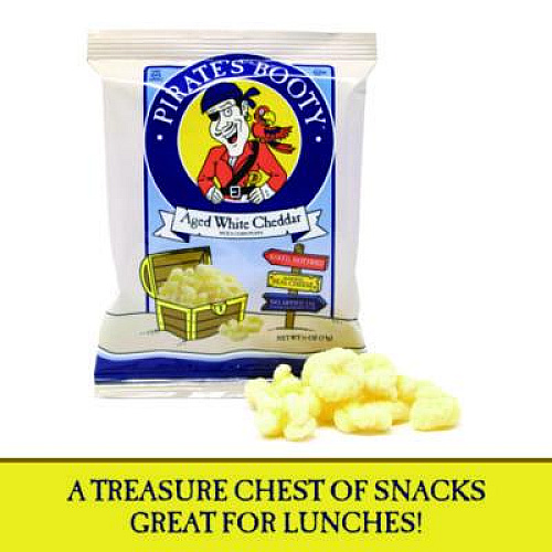 Pirate's Booty Puffs, Aged White Cheddar, 0.5 oz Bag, 36/Box (22000092)