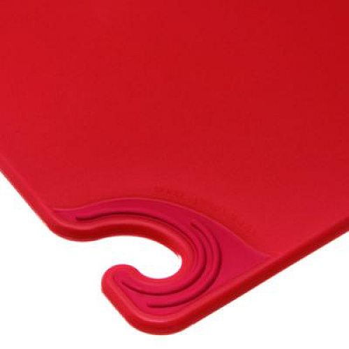 San Jamar Saf-T-Grip Cutting Board, Plastic, 24 x 18, x 0.5, Red (CBG182412RD)