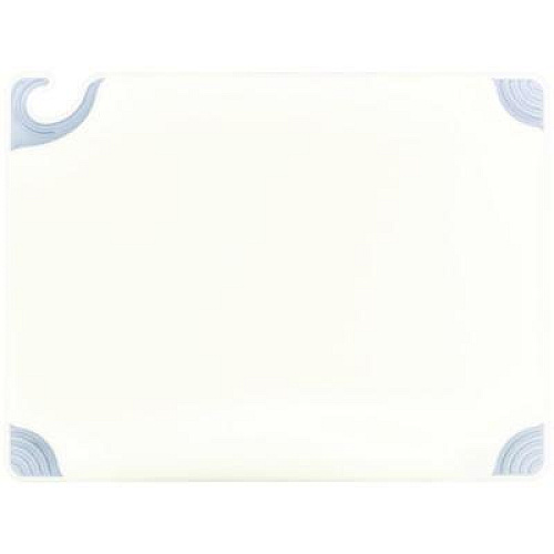 San Jamar Saf-T-Grip Cutting Board, Plastic, 24 x 18 x 0.5, White (CBG182412WH)