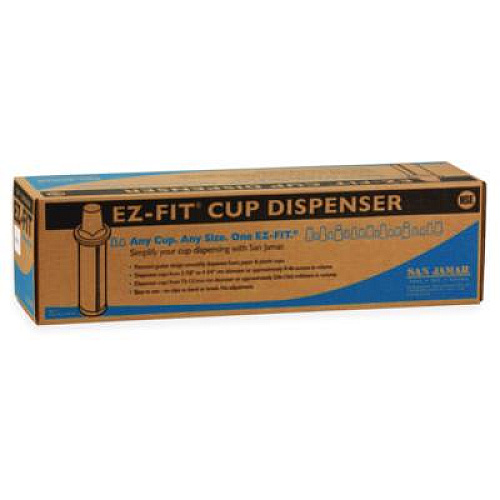 San Jamar EZ-Fit One-Size-Fits-All Cup Dispenser, For 8 oz to 46 oz Cups, Black (C2410C)