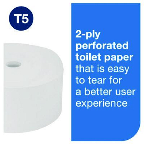 Tork OptiServe High-Capacity Coreless Toilet Paper, 2-Ply, White, 1,500 Sheets/Roll, 18 Rolls/Carton (472887)
