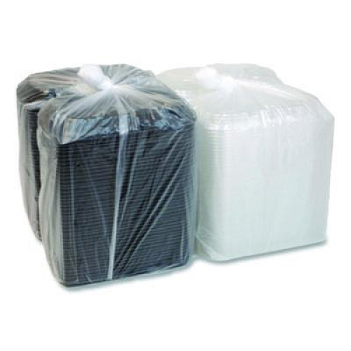 Pactiv Evergreen MealMaster Rib Container, 10 x 7.1 x 2.1, Black/Clear, Plastic, 90/Carton (0CNC10700DZY)