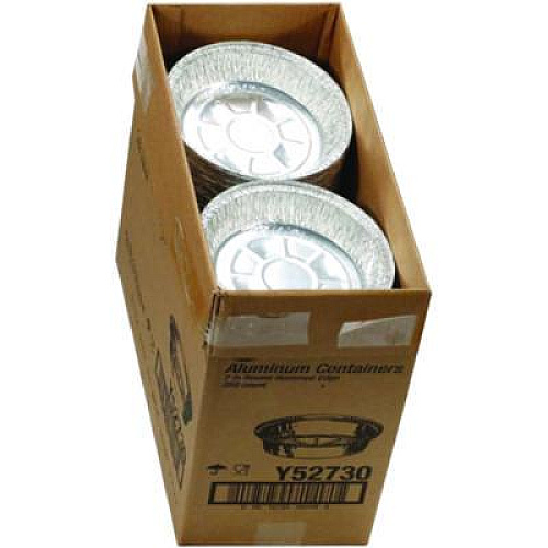 Pactiv Evergreen Aluminum Take-Out Container, 24 oz, 7" Diameter x 1.53" h, Silver, 250/Carton (Y52730)