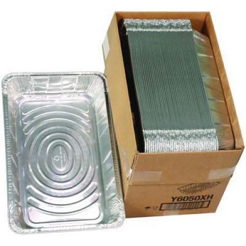 Pactiv Evergreen Aluminum Steam Table Pan, Full-Size Deep, 3.4" Deep, 19.6 x 11.6, 40/Carton (Y6050XH)