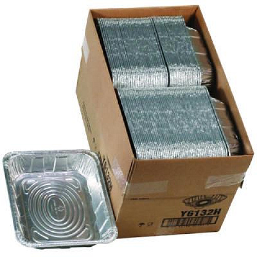 Pactiv Evergreen Aluminum Steam Table Pan, Half-Size Deep, 2.6" Deep, 11.8 x 9.4, 100/Carton (Y6132H)