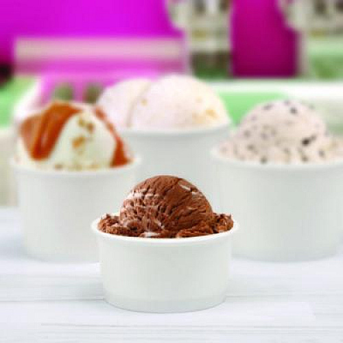 SOLO Double Poly Paper Food Container, 6 oz, 3.83" Diameter x 1.99" h, White, 1,000/Carton (VS606X02050)