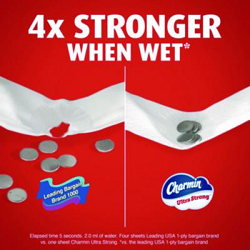 Charmin Ultra Strong Bathroom Tissue, Septic Safe, 2-Ply, White, 220 Sheets/Roll, 18 Rolls/Pack (11105)