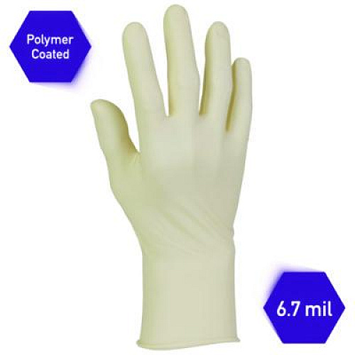 Kimtech PFE Latex Exam Gloves, Powder-Free, X-Large, 6.3 mil Thick, 9.5" Long, Natural, 1,000/Carton (57550)