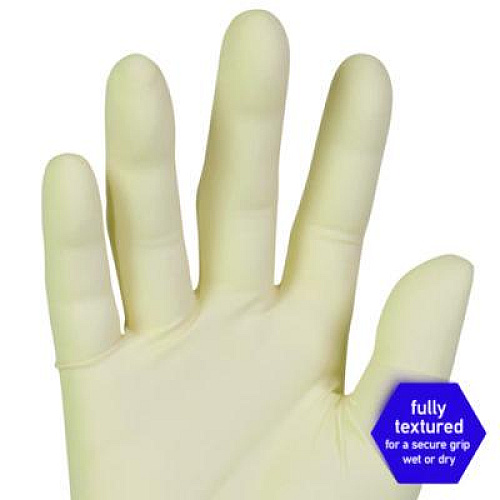 Kimtech PFE Latex Exam Gloves, Powder-Free, X-Large, 6.3 mil Thick, 9.5" Long, Natural, 1,000/Carton (57550)