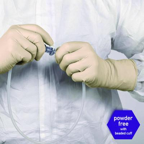Kimtech PFE Latex Exam Gloves, Powder-Free, X-Large, 6.3 mil Thick, 9.5" Long, Natural, 1,000/Carton (57550)