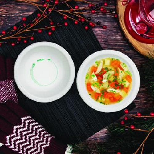 SOLO Compostable Paper Dinnerware, ProPlanet Seal, Bowl, 12 oz, White, 1,000/Carton (HB12PLANET)