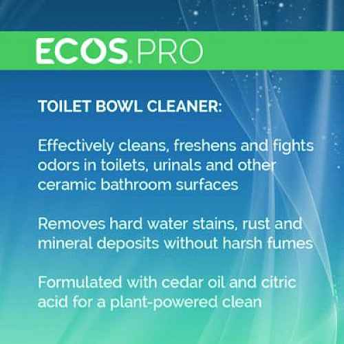 ECOS PRO Toilet Bowl Cleaner, Fresh Cedar Scent, 24 oz Squeeze Bottle, 6/Carton (PL97036CT)