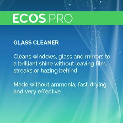 ECOS PRO Glass Cleaner, Vinegar Scent, 32 oz Spray Bottle, 6/Carton (PL93006CT)