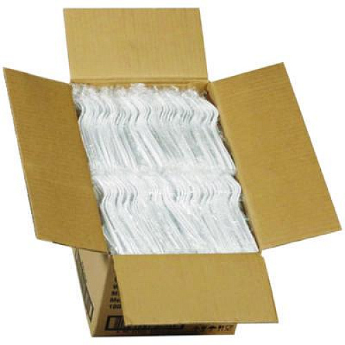Pactiv Evergreen Fieldware Cutlery, Individually Wrapped, Mediumweight Fork, Plastic, White, 1,000/Carton (FKFWCH)