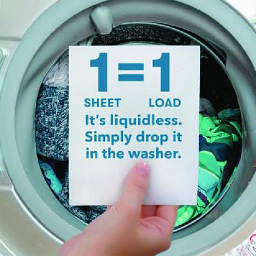 ECOS Liquidless Laundry Detergent Sheets, Free and Clear, 50 Sheets/Pack, 10 Packs/Carton (953710CT)