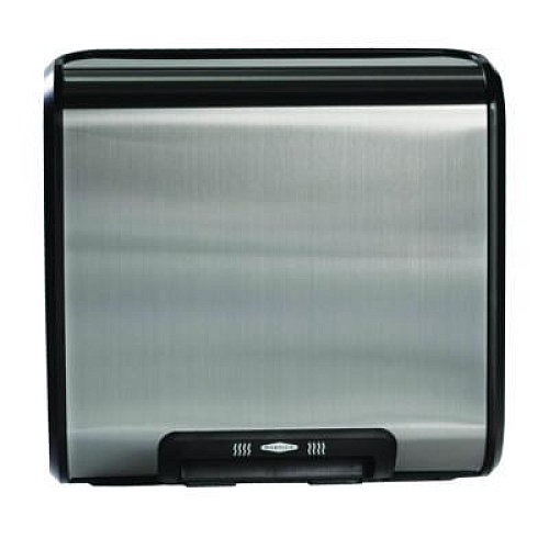Bobrick TrimLineSeries QuietDry Surface-Mounted ADA Automatic Hand Dryer, 115 V, 13.6 x 5.1 x 14.9, Satin Stainless Steel (7128)