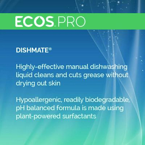 ECOS PRO Dishmate Manual Dish Liquid, 128 oz Bottle (PL972104)