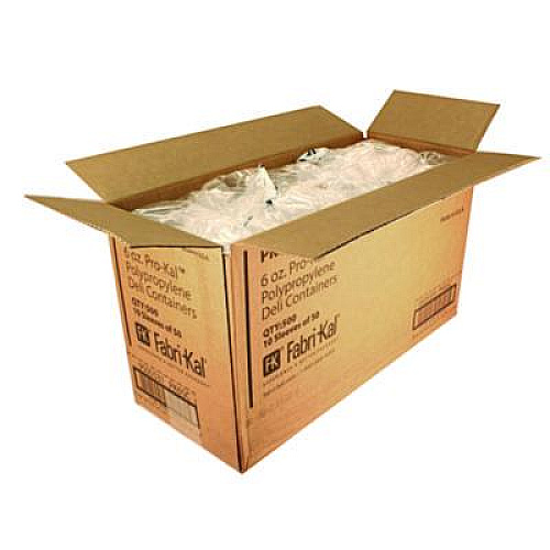 Fabri-Kal Microwavable Deli Containers, 6 oz, 4.6" Diameter x 1.3" h, Clear, Plastic, 500/Carton (PK6SC)