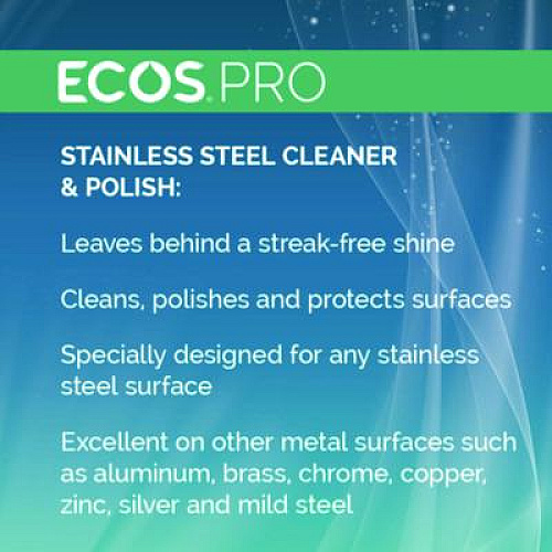 ECOS PRO Stainless Steel Cleaner and Polish, 32 oz Spray (PL93306)