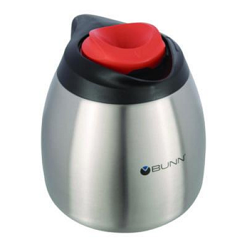 BUNN Decaf Thermal Carafe, 64 oz, Stainless Steel/Black/Orange (THERMORN)
