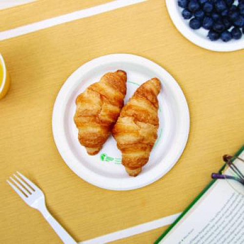 SOLO Compostable Paper Dinnerware, ProPlanet Seal, Plate, 6" dia, White, 500/Carton (OFMP6PLANET)