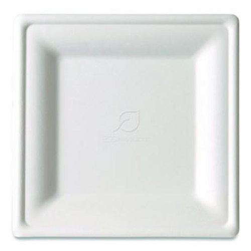 Eco-Products Vanguard Renewable and Compostable Sugarcane Plates, Plate, 7.87 x 7.87, White, 500/Carton (EPP022NFA)