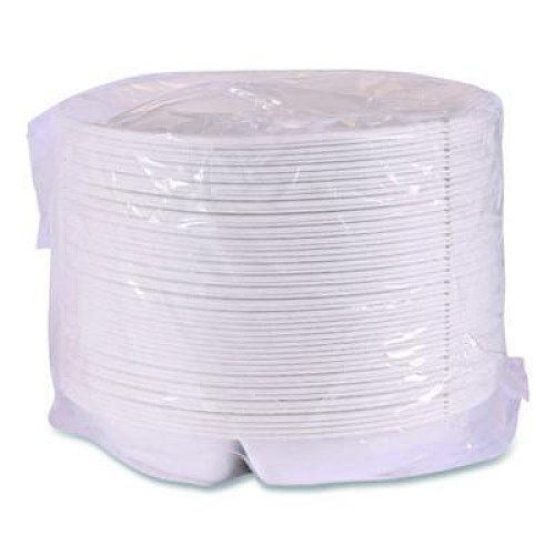 Eco-Products Vanguard Renewable and Compostable Sugarcane Containers, 3-Compartment Bowl, 28 oz, White, 400/Carton (EPSCR93NFA)