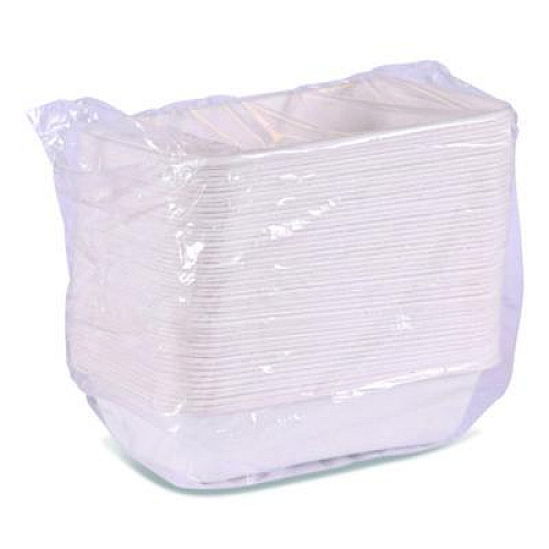 Eco-Products WorldView Vanguard Rectangular Container, 32 oz, 4.71 x 7.01 x 1.04, White, Sugarcane Fiber, 400/Carton (EPSCRC32NFA)