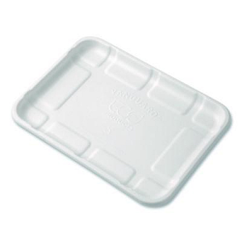 Eco-Products Meat and Produce Food Trays, 8.5 x 6.2 x 0.5, White, Sugarcane Fiber, 400/Carton (EPMP2SNFA)