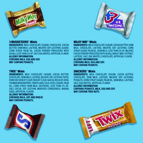 MARS Minis Variety Pack, Chocolate, 49.44 oz Bag, 180 Pieces (22002451)