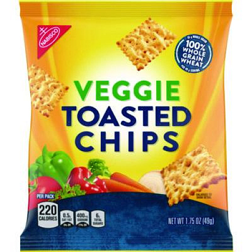 Nabisco Wheat Thins Toasted Veggie Chips, 1.75 oz Bag, 60/Carton (00080)