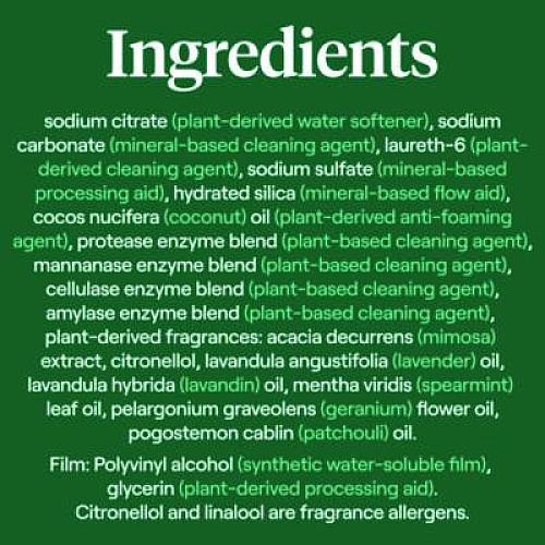 Seventh Generation Natural Laundry Detergent Packs, Powder, Lavender Scent, 45 Packets/Pack, 8/Carton (62692700)
