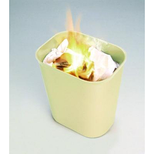 Rubbermaid Commercial Fiberglass Wastebasket, 10 gal, Fiberglass, Beige (254400BG)