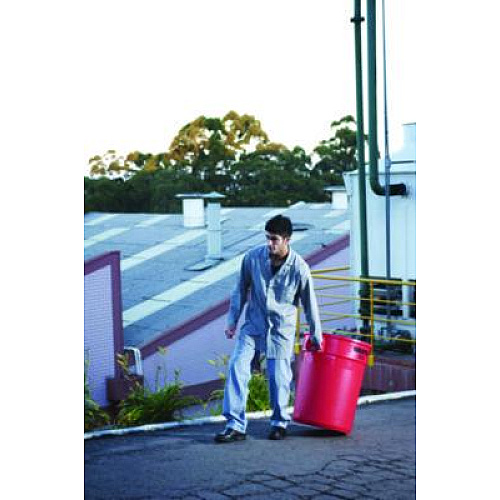 Rubbermaid Commercial Vented Round Brute Container, 44 gal, Plastic, Red, 4/Carton (264360REDCT)