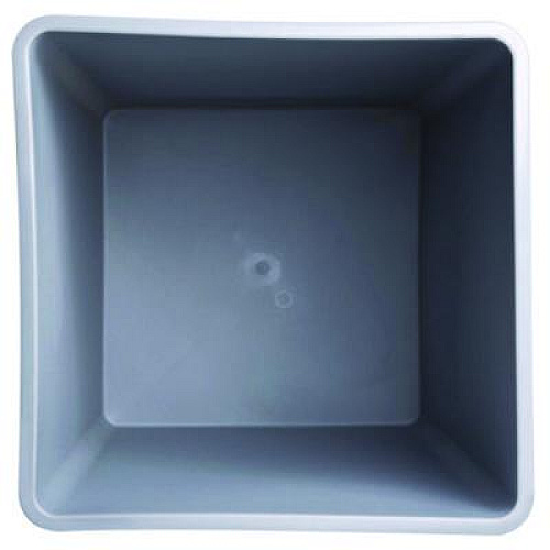 Rubbermaid Commercial Untouchable Square Waste Receptacle, 35 gal, Plastic, Gray (3958GRA)