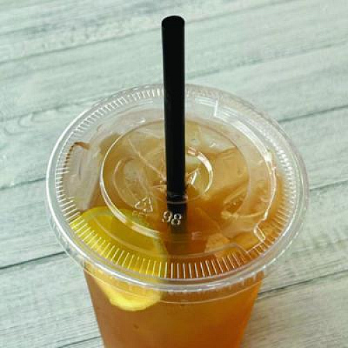 Boardwalk PET Cold Cup Lids, Fits 14 oz to 24 oz Cold Cups, Plastic, Clear, 100/Sleeve, 10 Sleeves/Carton (PETSTRAW)
