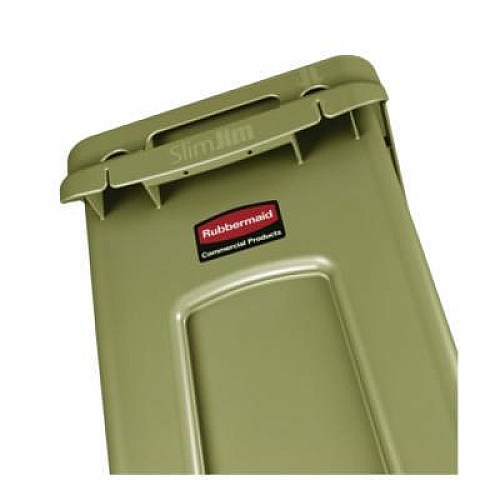 Rubbermaid Commercial Slim Jim with Venting Channels, 23 gal, Plastic, Beige (354060BG)