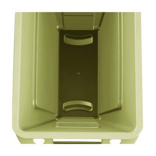 Rubbermaid Commercial Slim Jim with Venting Channels, 23 gal, Plastic, Beige (354060BG)