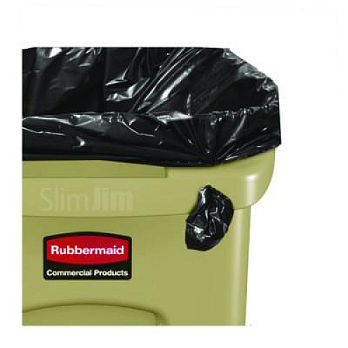 Rubbermaid Commercial Slim Jim with Venting Channels, 23 gal, Plastic, Beige (354060BG)