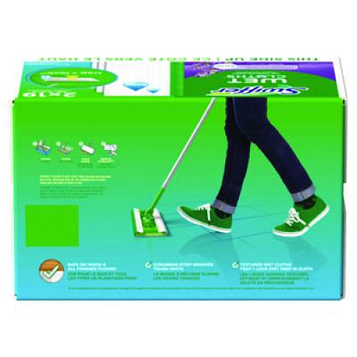 Swiffer Sweeper TRAP + LOCK Wet Mop Cloth, 8 x 10, White, Lavender Scent, 38/Pack (00743)