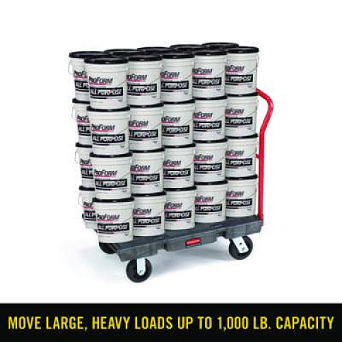 Rubbermaid Commercial Heavy-Duty Platform Truck Cart, 1,000 lb Capacity, 24 x 36 Platform, Black (4403BLA)