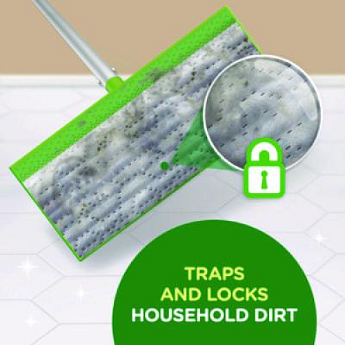Swiffer Sweeper TRAP + LOCK Wet Mop Cloth, 8 x 10, White, Lavender Scent, 38/Pack (00743)