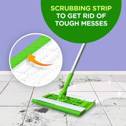 Swiffer Sweeper TRAP + LOCK Wet Mop Cloth, 8 x 10, White, Lavender Scent, 38/Pack (00743)