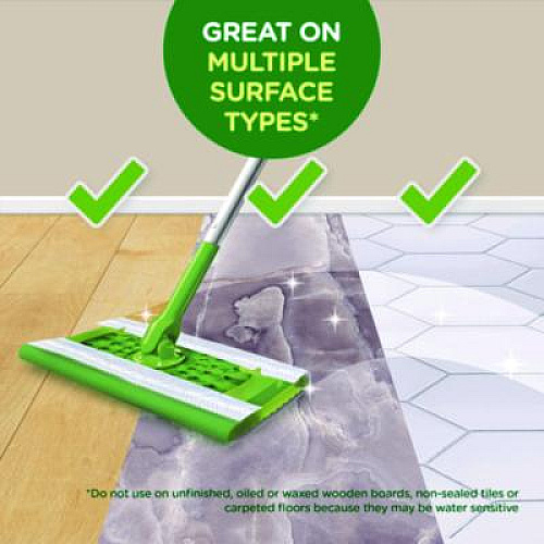Swiffer Sweeper TRAP + LOCK Wet Mop Cloth, 8 x 10, White, Lavender Scent, 38/Pack (00743)