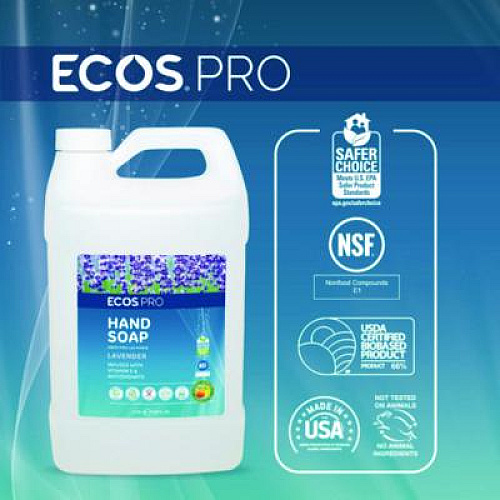 ECOS PRO Liquid Hand Soap, Lavender, 1 gal, 4/Carton (PL966504CT)