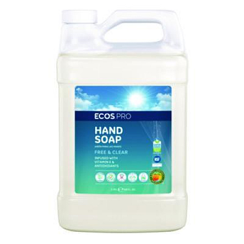 ECOS PRO Liquid Hand Soap, Free and Clear, 1 gal, 4/Carton (PL966304CT)