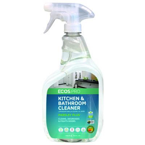 ECOS PRO Parsley Plus All-Purpose Kitchen and Bathroom Cleaner, Parsely Scent, 32 oz Spray Bottle, 6/Carton (PL97466CT)