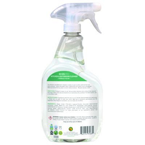 ECOS PRO Parsley Plus All-Purpose Kitchen and Bathroom Cleaner, Parsely Scent, 32 oz Spray Bottle, 6/Carton (PL97466CT)